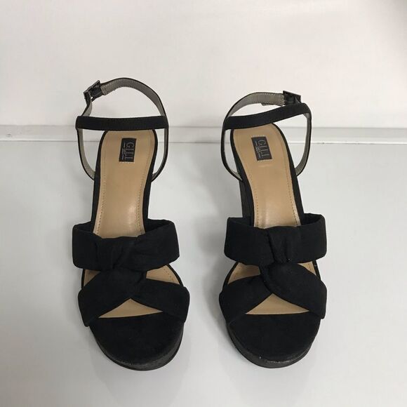 Gili Knotted Kahlie Front Wedge Ankle Strap - Picture 2 of 7